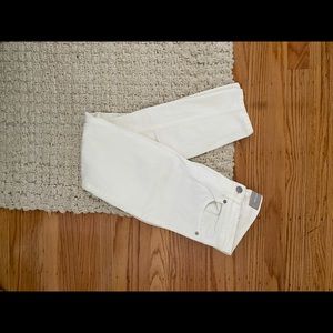 Everlane white skinny cropped length jeans